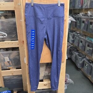 Gaiam Size L Heathered Purple High Rise Leggings